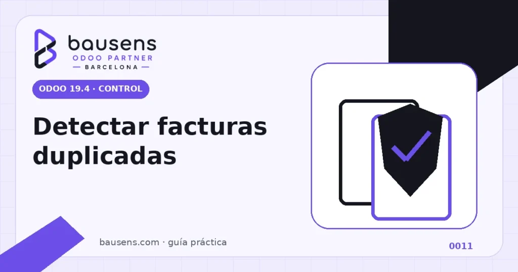 Control para detectar facturas duplicadas en Odoo 19.4