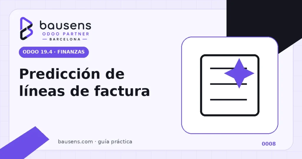 Predicción de líneas contables en facturas de proveedor de Odoo 19.4